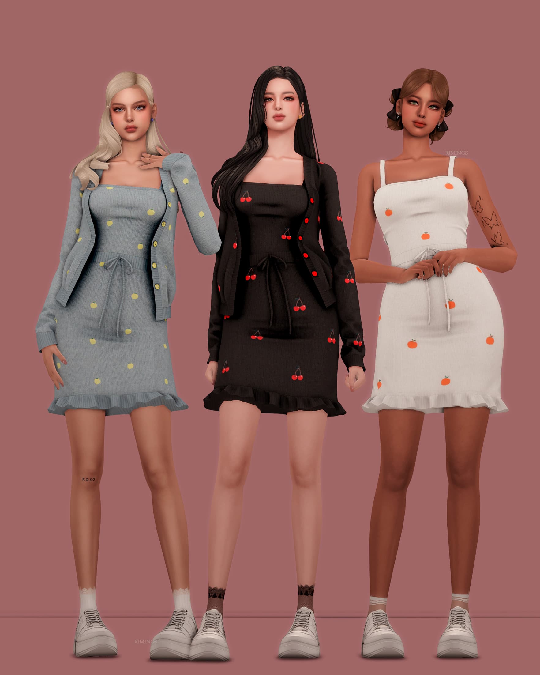 Галерея мода Сет платьев Knit Cardigan & Strap Knit Dress #2